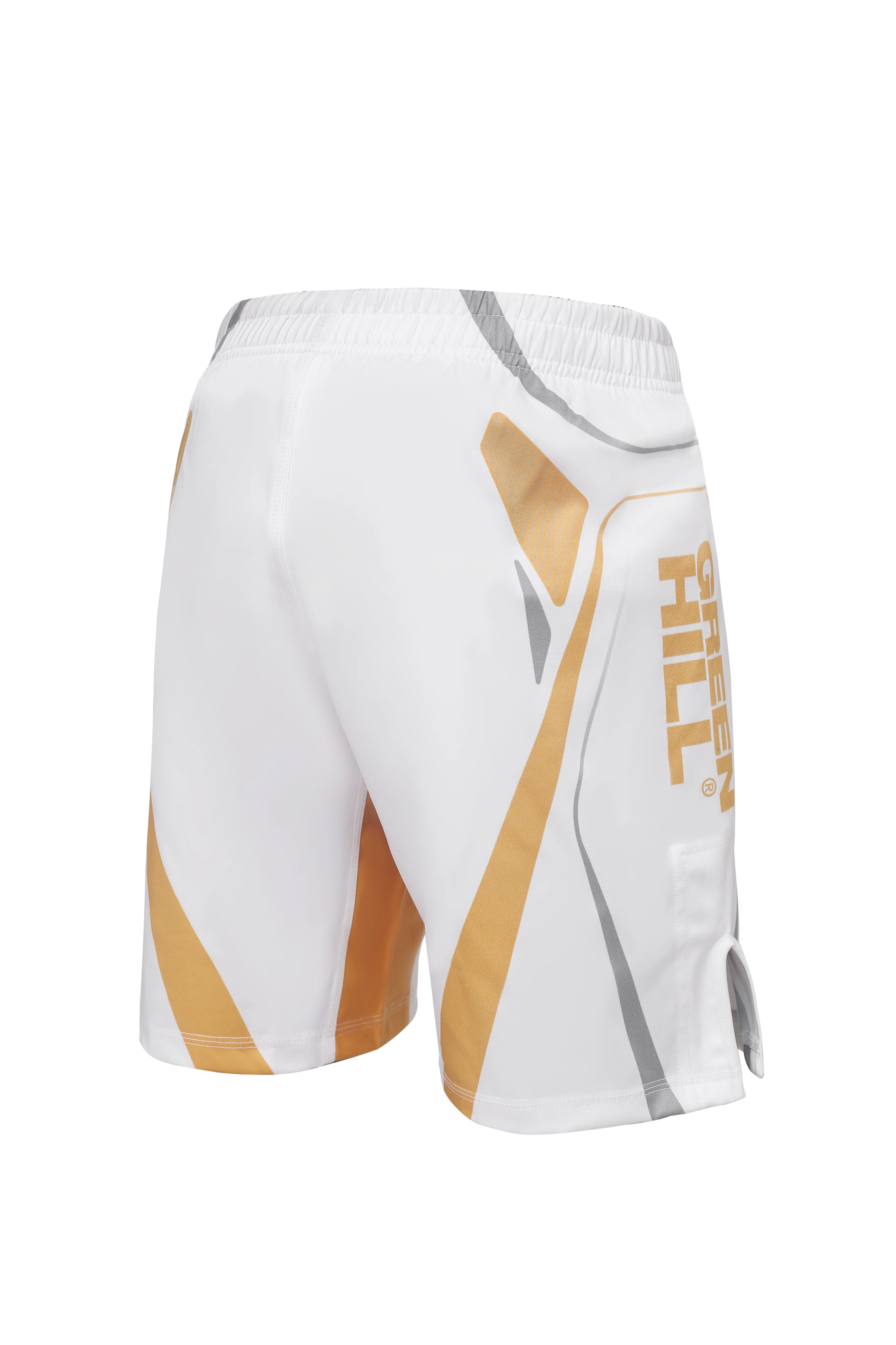 GREEN HILL NEW MMA SHORTS IMMAF WHITE APPROVED  2023