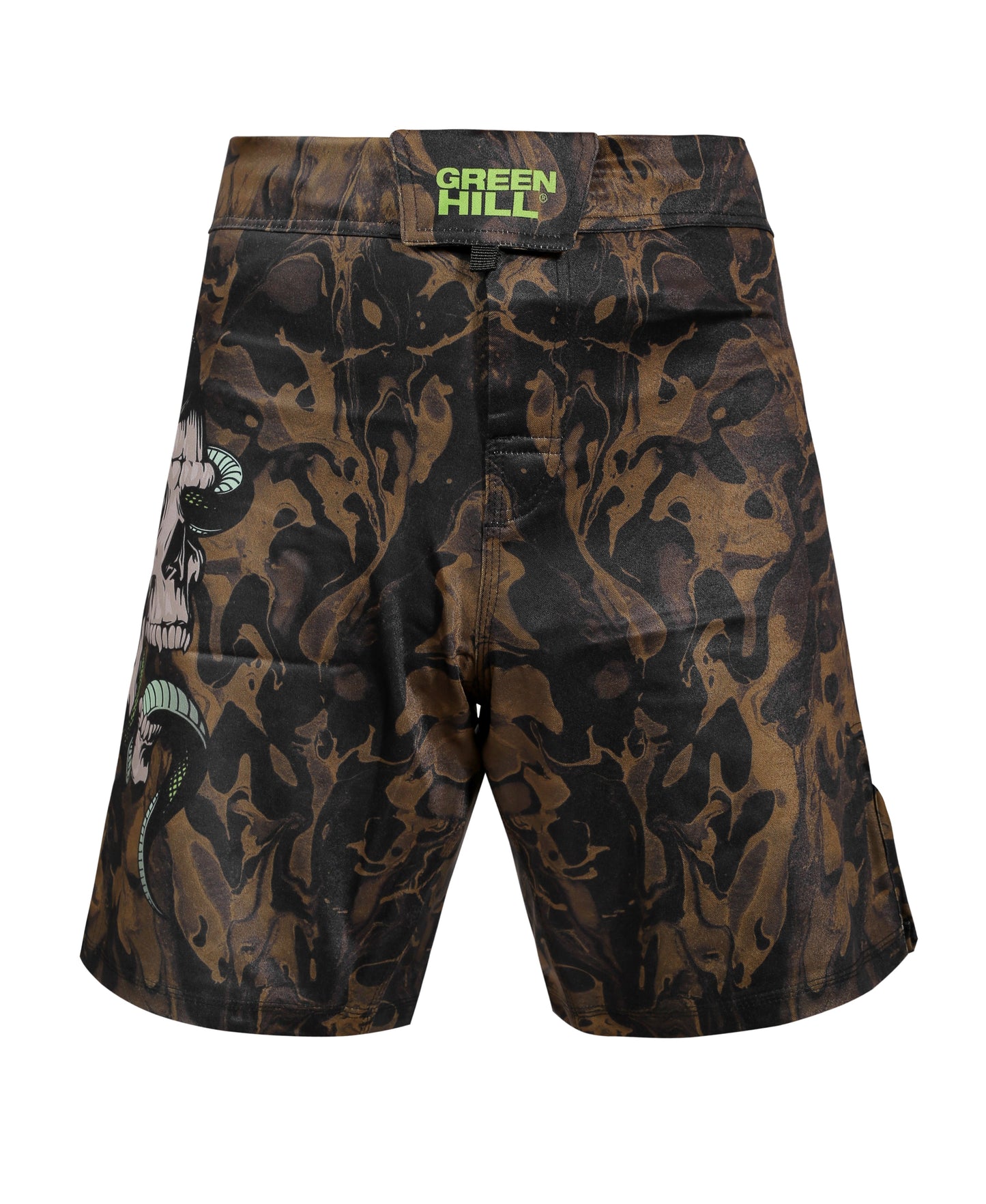 GREEN HILL New MMA Shorts White Sublimated (10503)