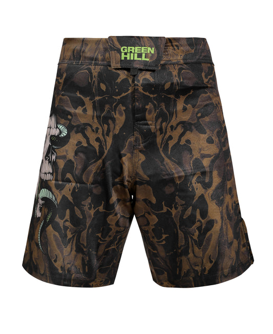 GREEN HILL New MMA Shorts White Sublimated (10503)