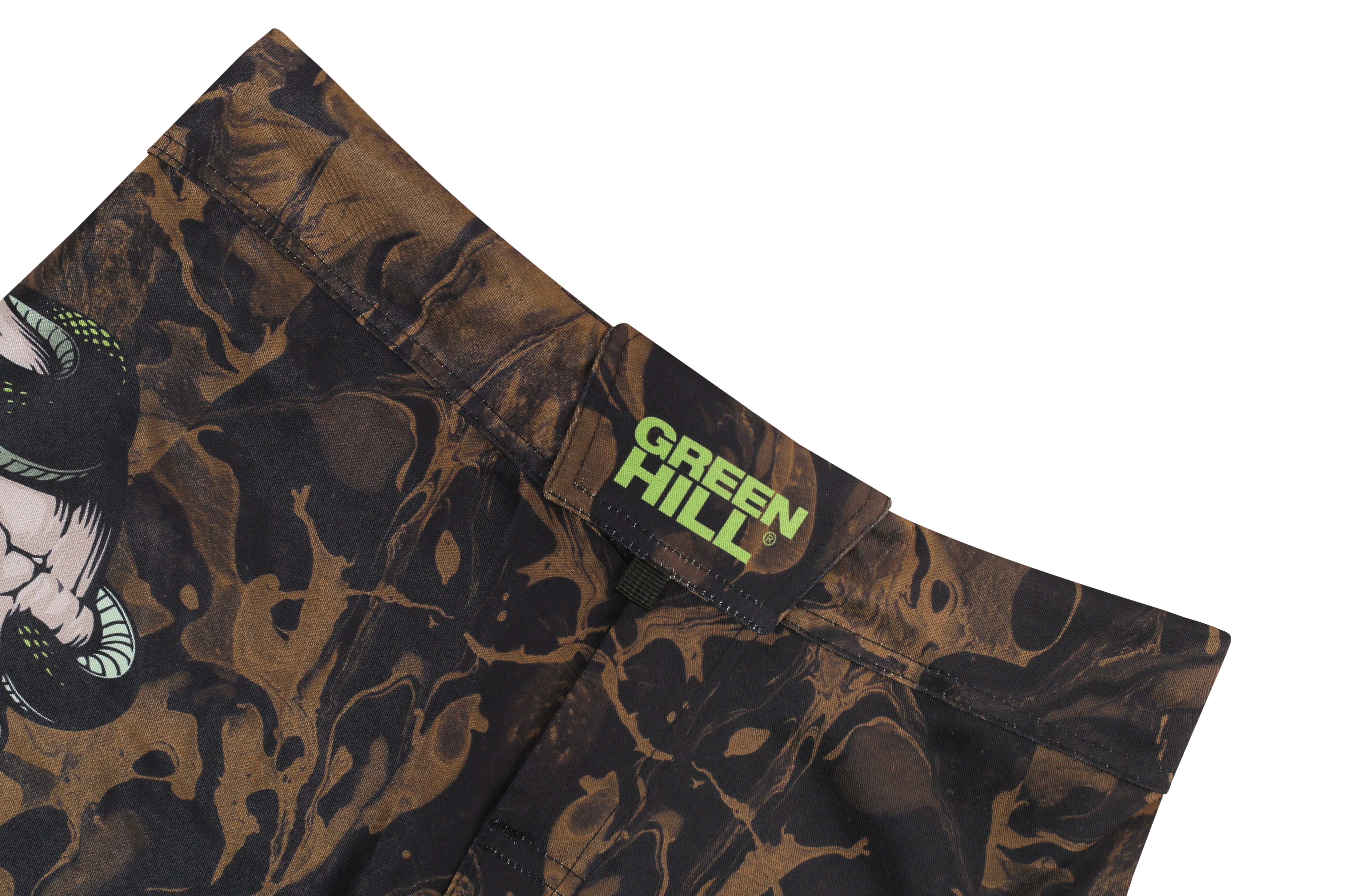 GREEN HILL New MMA Shorts White Sublimated (10503)