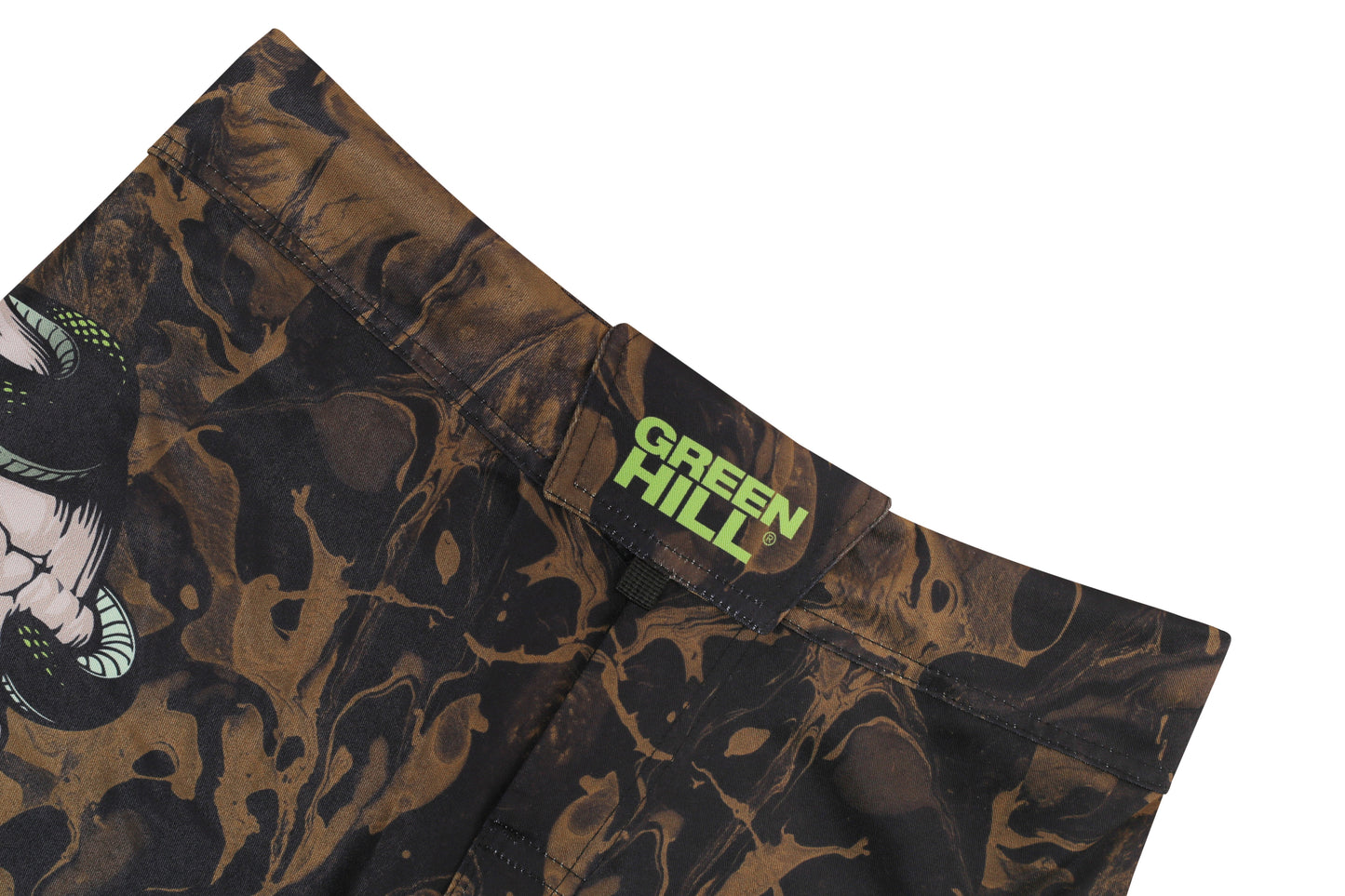 GREEN HILL New MMA Shorts White Sublimated (10503)