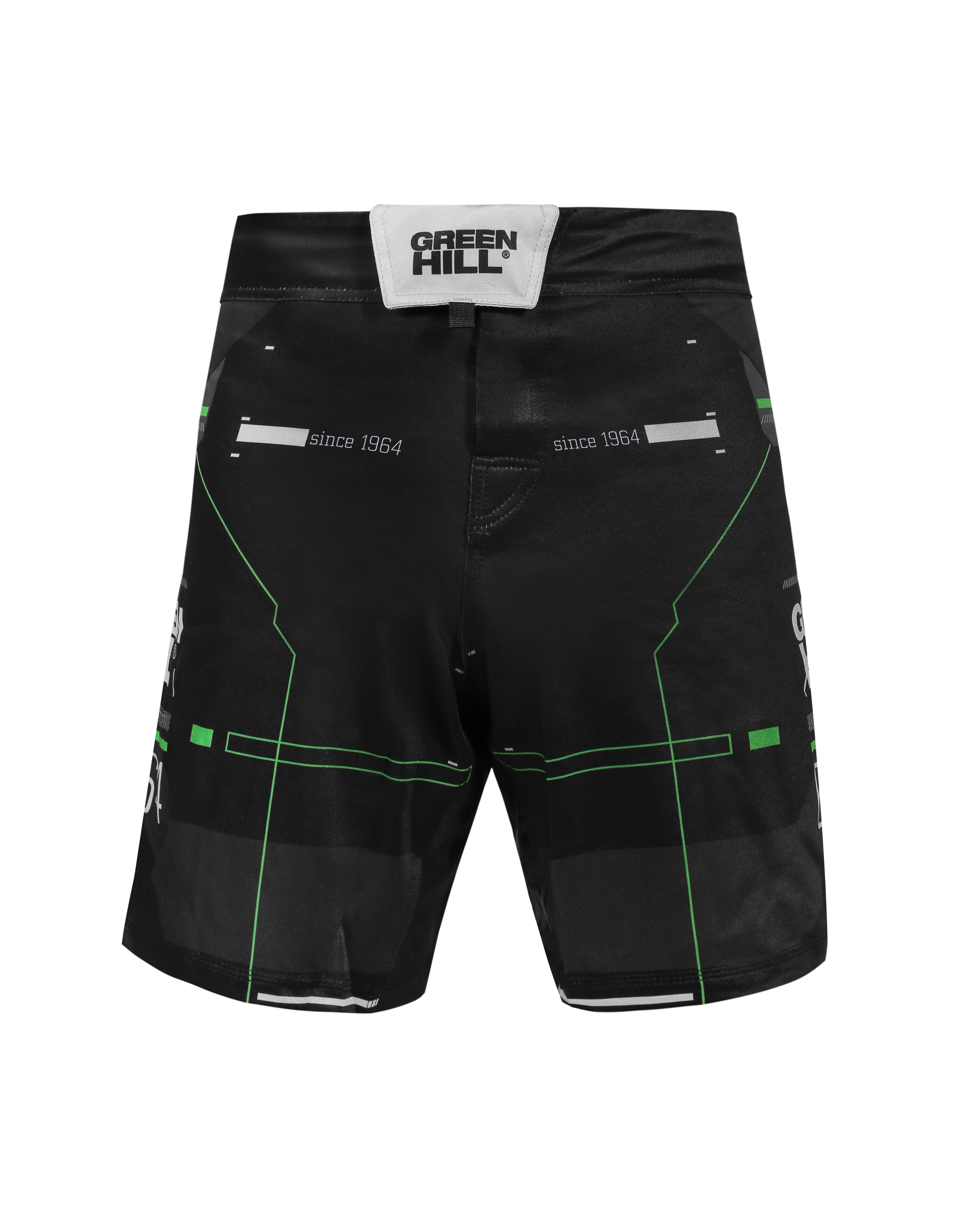 GREEN HILL New MMA Shorts White Sublimated (10504)