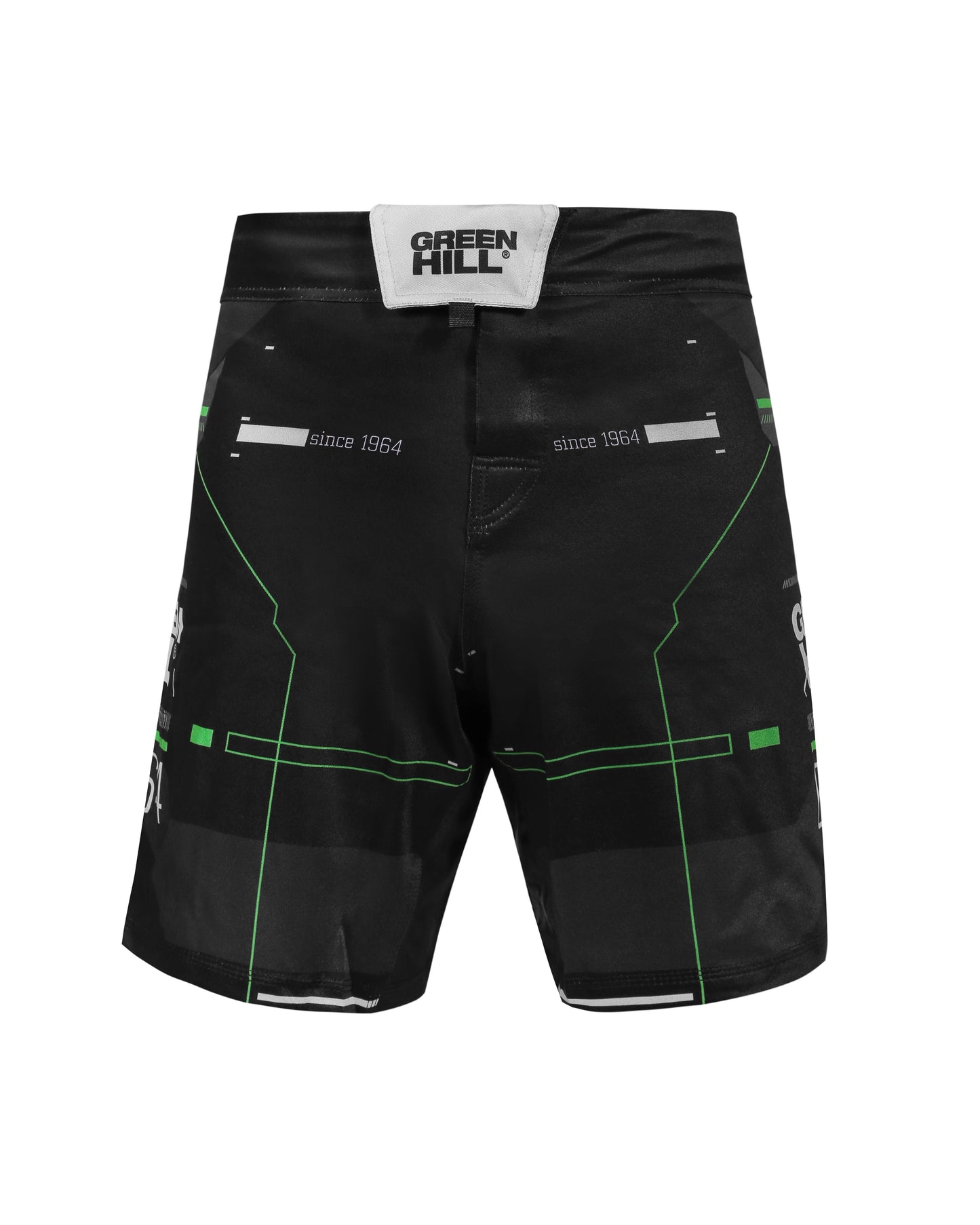 GREEN HILL New MMA Shorts White Sublimated (10504)
