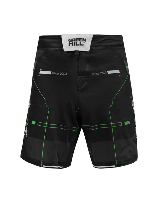 GREEN HILL New MMA Shorts White Sublimated (10504)