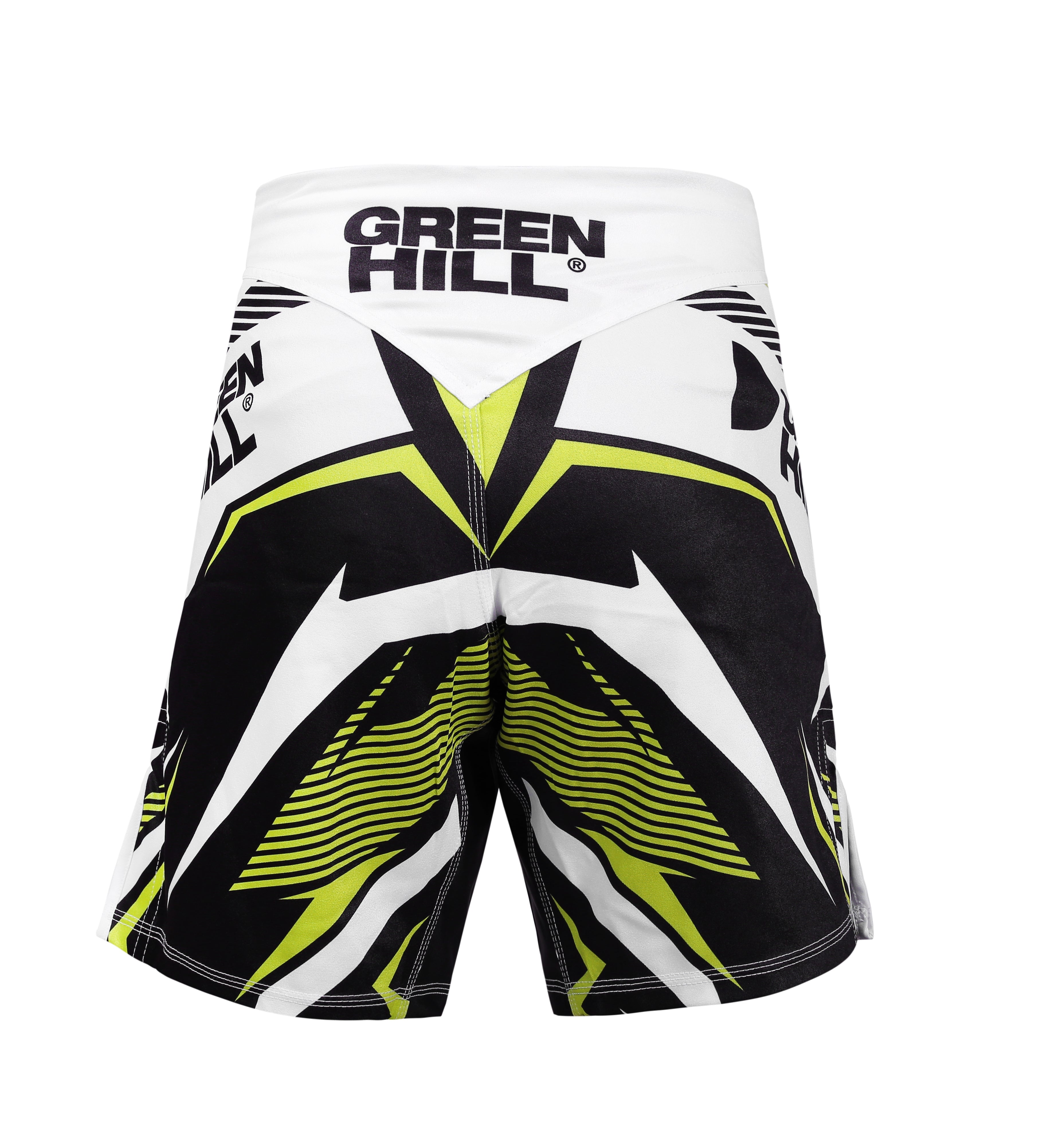 GREEN HILL New MMA Shorts White Sublimated (10506)
