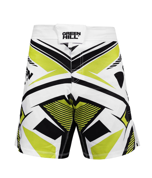 GREEN HILL New MMA Shorts White Sublimated (10506)