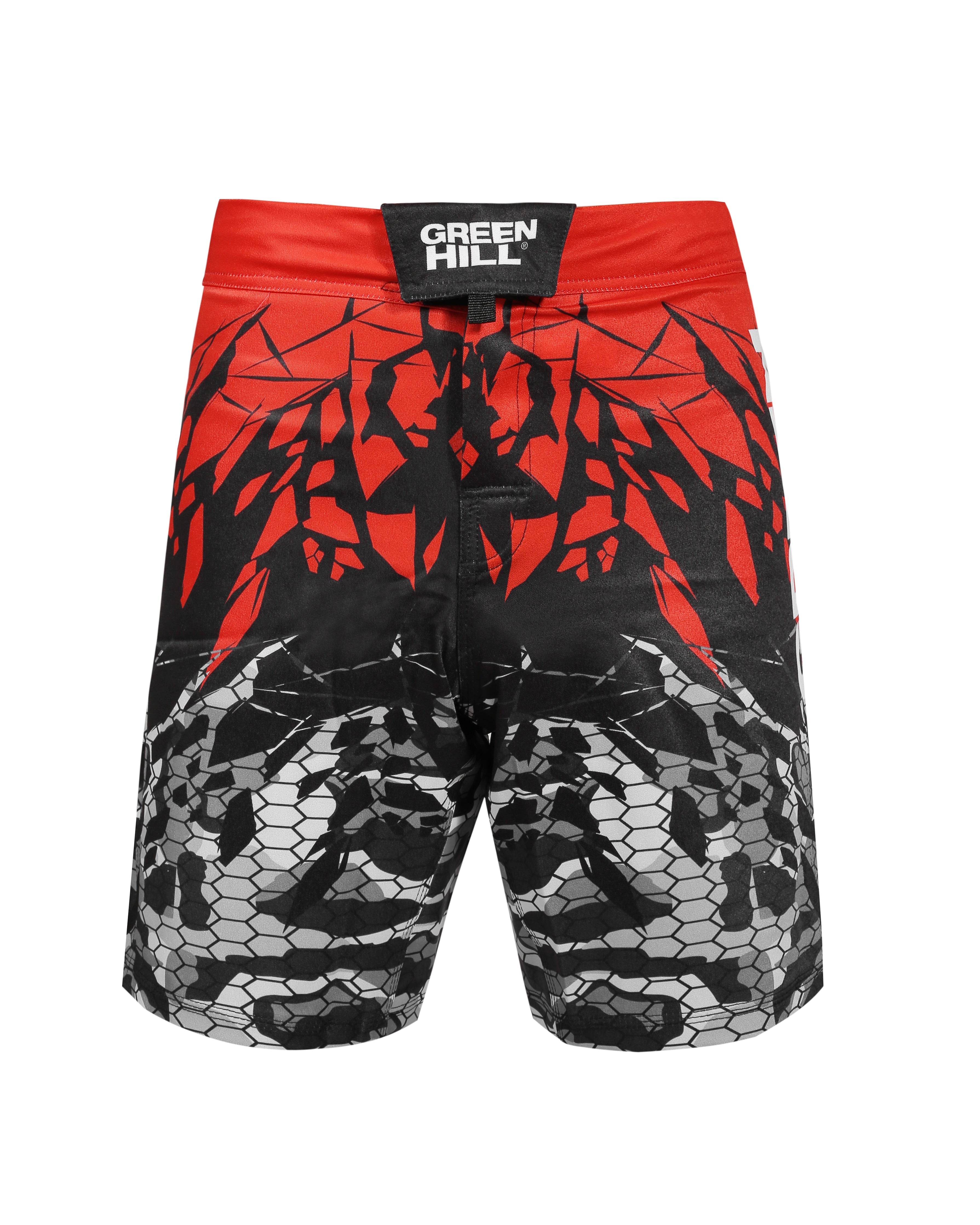 GREEN HILL New MMA Shorts White Sublimated (10543)