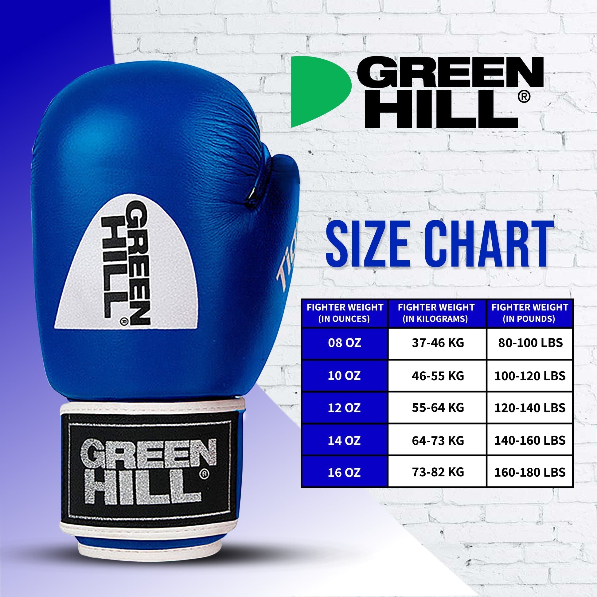 Premium quality Boxing Gloves Tiger with Target Green Hill Sports