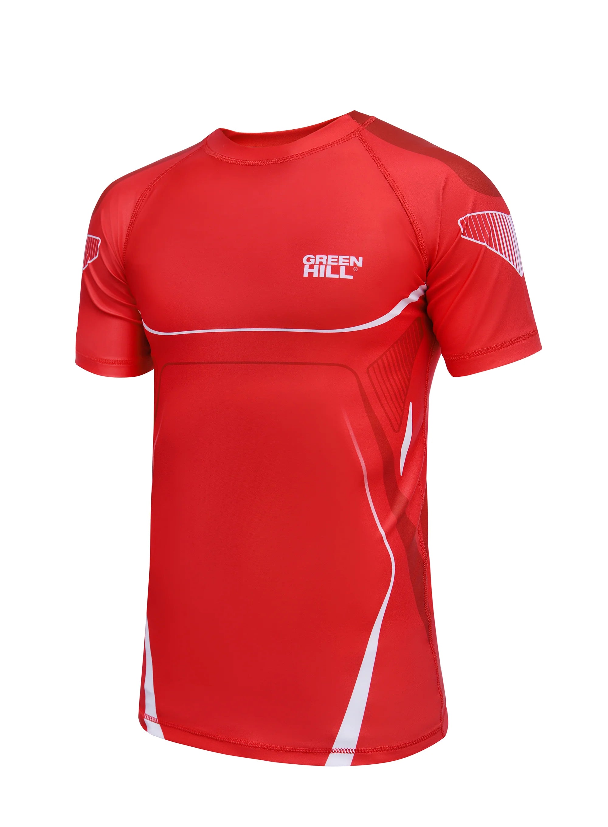 GREEN HILL IMMAF APPROVED RASH GUARD RED 2023