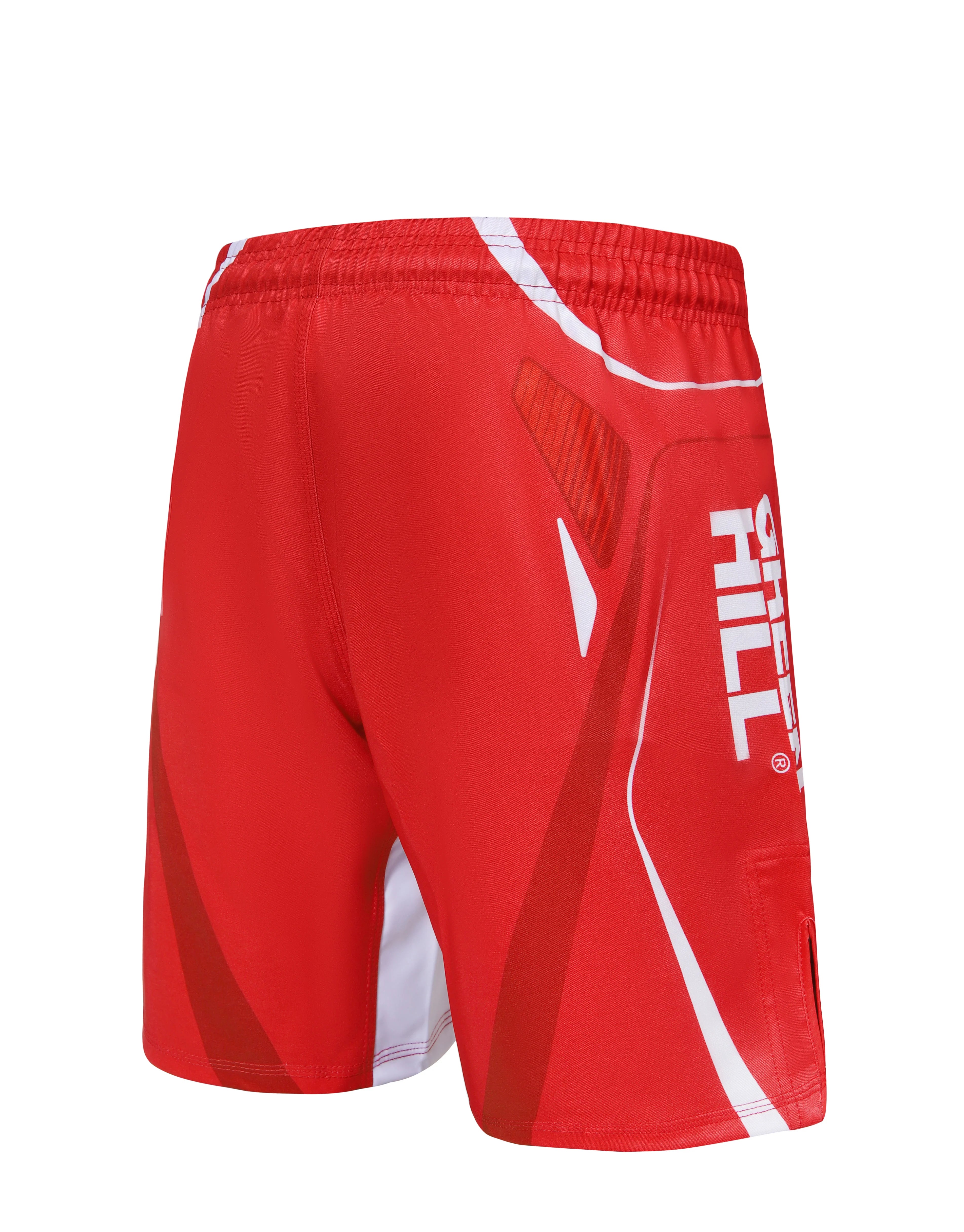 GREEN HILL MMA Shorts IMMAF APPROVED RED
